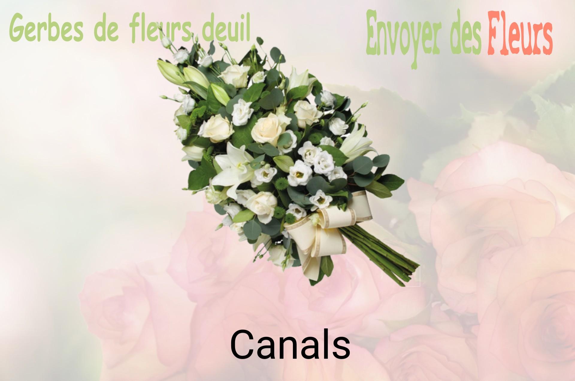 Gerbe de fleurs de deuil livrée à Canals